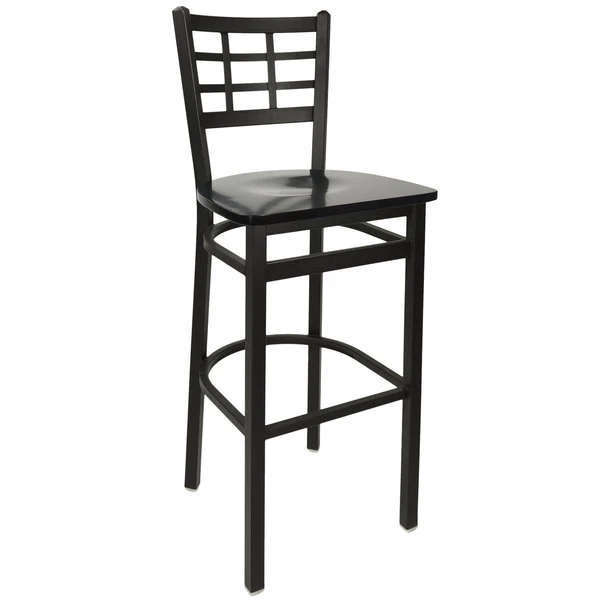 Top 10 🎁 BFM Seating 2163BBLW-SB Marietta Sand Black Metal Bar Height Chair With Black Wood Seat 👍