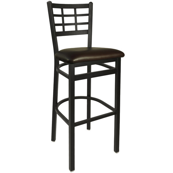 BFM Seating 2163BDBV-SB Marietta Sand Black Steel Bar Height Chair with 2" Dark Brown Vinyl Seat Wholesale ???? BFM Seating 2163BDBV-SB Marietta Sand Black Steel Bar Height Chair With 2" Dark Brown Vinyl Seat ???? -Lancaster Shop unnamed file 1770