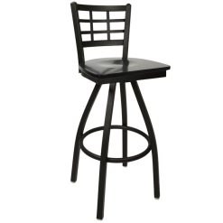 Best Pirce ???? BFM Seating 2163SBLW-SB Marietta Sand Black Metal Swivel Bar Height Chair With Black Wood Seat ⭐