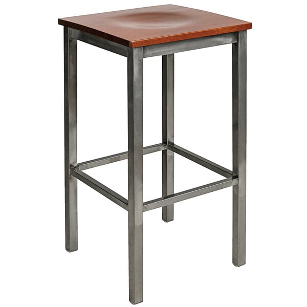 BFM Seating 2510BCHW-CL Trent Clear Coated Steel Bar Stool with Cherry Wooden Seat Discount ???? BFM Seating 2510BCHW-CL Trent Clear ???? Coated Steel Bar Stool With Cherry Wooden Seat ???? -Lancaster Shop unnamed file 1791