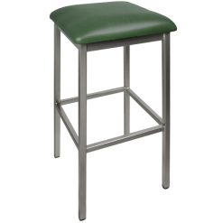 Cheap ???? BFM Seating 2510BGNV-CL Trent Clear ???? Coated Steel Bar Stool With 2" Green Vinyl Seat ????