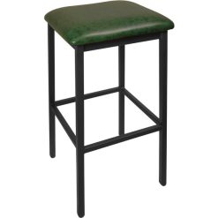 Best Sale ???? BFM Seating 2510BGNV-SB Trent Sand Black Steel Barstool With 2" Green Vinyl Seat ????