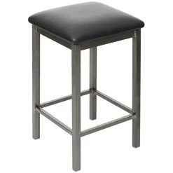 Deals ⌛ BFM Seating 2510HBLV-CL Trent Clear 🧥 Coated Steel Bar Height Bar Stool With 2" Black Vinyl Seat ✔️