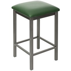 Coupon ???? BFM Seating 2510HGNV-CL Trent Clear ???? Coated Steel Bar Height Bar Stool With 2" Green Vinyl Seat ????