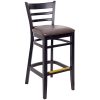 New ???? BFM Seating Berkeley Black Beechwood Ladder Back Barstool With 2" Dark Brown Vinyl Seat ???? 2 New ???? BFM Seating Berkeley Black Beechwood Ladder Back Barstool With 2" Dark Brown Vinyl Seat ???? -Lancaster Shop unnamed file 1813
