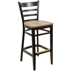 Top 10 🎉 BFM Seating Berkeley Black Beechwood Ladder Back Barstool With Relic Knotty Pine Seat 😍