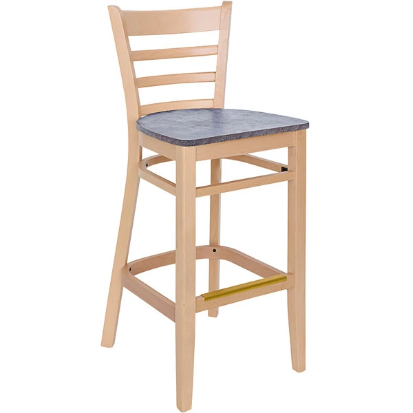 Deals 👍 BFM Seating Berkeley Natural Beechwood Ladder Back Barstool With Relic Rustic Copper Seat 😍