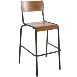 Best deal ❤️ BFM Seating JS55BASH-AASB Nash Stackable Barstool With Sand Black Steel Frame And Autumn Ash Veneer Wood Seat And Back ????