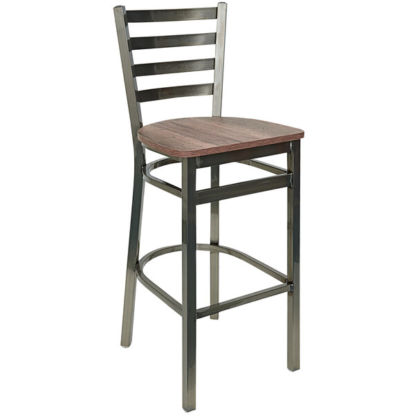 BFM Seating Lima Clear Coated Steel Ladder Back Barstool with Relic Knotty Pine Seat Discount ???? BFM Seating Lima Clear ???? Coated Steel Ladder Back Barstool With Relic Knotty Pine Seat ???? -Lancaster Shop unnamed file 1857