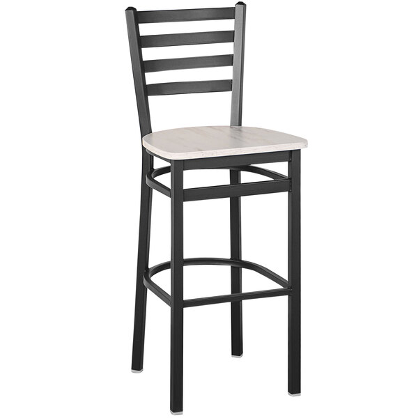 BFM Seating Lima Sand Black Steel Ladder Back Barstool with Relic Antique Wash Seat Best Sale ???? BFM Seating Lima Sand Black Steel Ladder Back Barstool With Relic Antique Wash Seat ???? -Lancaster Shop unnamed file 1859