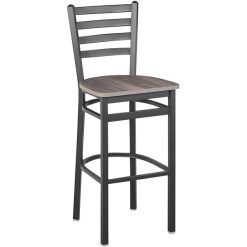 Best deal ???? BFM Seating Lima Sand Black Steel Ladder Back Barstool With Relic Chestnut Seat ✨