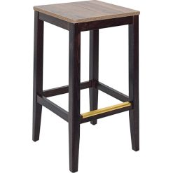 Hot Sale ???? BFM Seating Stockton Dark Walnut Beechwood Square Backless Barstool With Relic Knotty Pine Seat ????