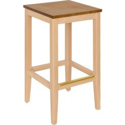 New ???? BFM Seating Stockton Natural Beechwood Square Backless Barstool With Autumn Ash Seat ????