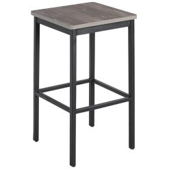 Coupon ⌛ BFM Seating Trent Sand Black Steel Backless Barstool With Relic Chestnut Seat ????