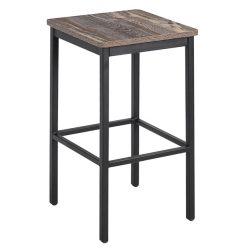 Promo ⭐ BFM Seating Trent Sand Black Steel Backless Barstool With Relic Farmhouse Seat ????