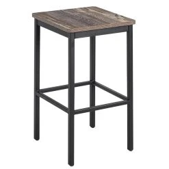 Promo ⭐ BFM Seating Trent Sand Black Steel Backless Barstool With Relic Farmhouse Seat 🔔