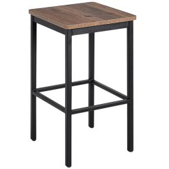 Outlet ✔️ BFM Seating Trent Sand Black Steel Backless Barstool With Relic Knotty Pine Seat ????