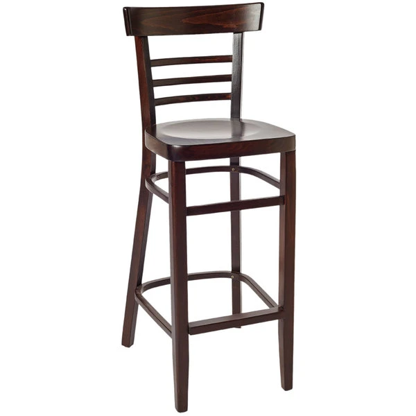 Cheap 🤩 BFM Seating ZWB66DW-DW Giulia Dark Walnut Beechwood Bar Height Chair 😍