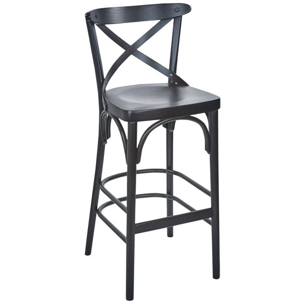 Cheapest 💯 BFM Seating ZWB88BW-BW Sofia Black Walnut Beechwood Bar Height Chair 🔥