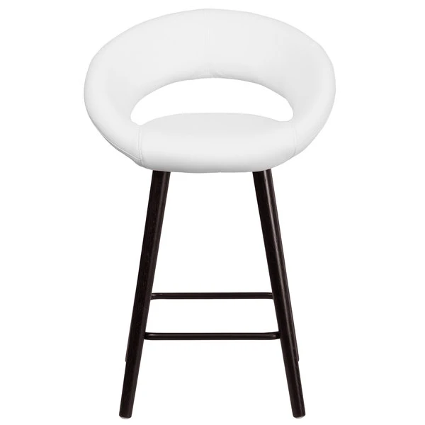 Budget 😍 Flash Furniture CH-152551-WH-VY-GG Kelsey Series Cappuccino Wood Counter Height Stool With White Vinyl Seat 🎁 - Image 3