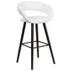 Flash Sale ???? Flash Furniture CH-152560-WH-VY-GG Brynn Series Cappuccino Wood Bar Height Stool With White Vinyl Seat ???? -Lancaster Shop unnamed file 1922