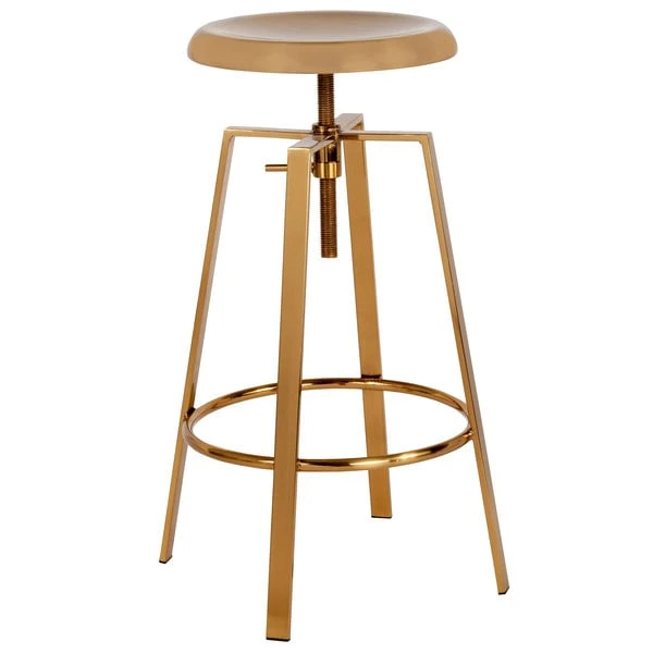 Cheap 🔥 Flash Furniture CH-181070-26S-GLD-GG Toledo Industrial Style Gold Bar Stool With Adjustable Height Seat ⭐