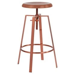 Flash Sale 👏 Flash Furniture CH-181070-26S-ROS-GG Toledo Industrial Style Rose Gold Bar Stool With Adjustable Height Seat 👍