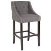Hot Sale ✨ Flash Furniture CH-182020-T-30-DKGY-F-GG Carmel Series Dark Gray Tufted Fabric Bar Stool With Walnut Frame And Nail Trim Accent ???? -Lancaster Shop unnamed file 1937