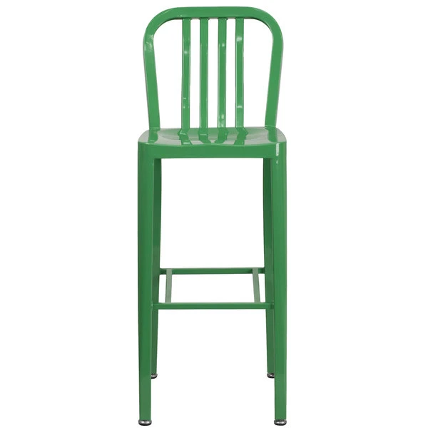Top 10 🥰 Flash Furniture CH-61200-30-GN-GG 30" Green Metal Indoor / Outdoor Bar Height Stool With Vertical Slat Back 🤩 - Image 3