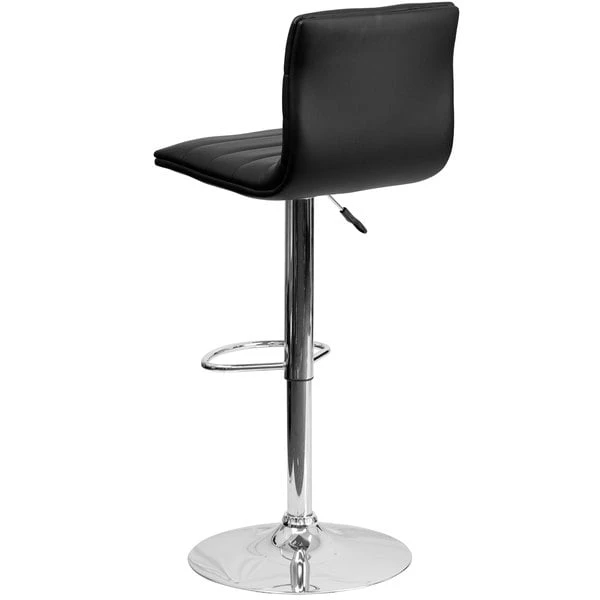 Wholesale 🛒 Flash Furniture CH-92023-1-BK-GG Black Vinyl Contemporary Adjustable Height Barstool ✔️ - Image 2