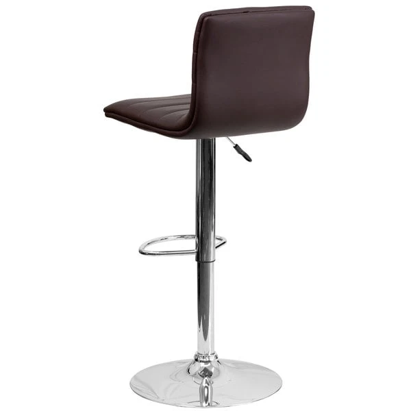 Wholesale 💯 Flash Furniture CH-92023-1-BRN-GG Brown Vinyl Contemporary Adjustable Height Barstool 🎁 - Image 2
