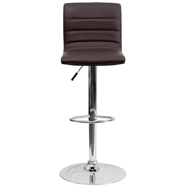 Wholesale 💯 Flash Furniture CH-92023-1-BRN-GG Brown Vinyl Contemporary Adjustable Height Barstool 🎁 - Image 3