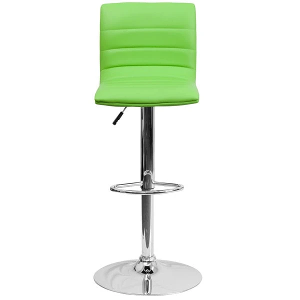 Buy 🎁 Flash Furniture CH-92023-1-GRN-GG Green Vinyl Contemporary Adjustable Height Barstool 💯 - Image 3
