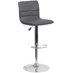Buy ???? Flash Furniture CH-92023-1-GY-GG Gray Vinyl Contemporary Adjustable Height Barstool ????