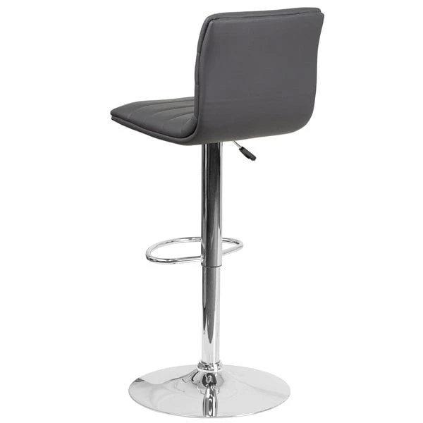 Buy 👍 Flash Furniture CH-92023-1-GY-GG Gray Vinyl Contemporary Adjustable Height Barstool 💯 - Image 2