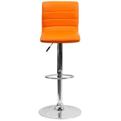 Hot Sale ???? Flash Furniture CH-92023-1-ORG-GG Orange Vinyl Contemporary Adjustable Height Barstool ❤️ -Lancaster Shop unnamed file 1966