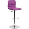 Hot Sale ???? Flash Furniture CH-92023-1-PUR-GG Purple Vinyl Contemporary Adjustable Height Barstool ????