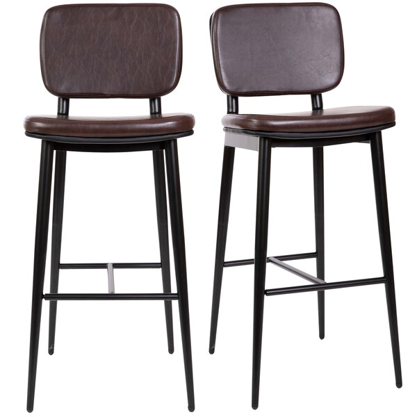Flash Furniture Kenzie Brown LeatherSoft Mid-Back Barstool - 2/Pack Promo ???? Flash Furniture Kenzie Brown LeatherSoft Mid-Back Barstool - 2/Pack ???? -Lancaster Shop unnamed file 1973