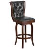 New ???? Flash Furniture TA-240130-CA-GG Cappuccino Wood Bar Height Button Tufted Back Stool With Black Leather Swivel Seat ???? 2 New ???? Flash Furniture TA-240130-CA-GG Cappuccino Wood Bar Height Button Tufted Back Stool With Black Leather Swivel Seat ???? -Lancaster Shop unnamed file 1983