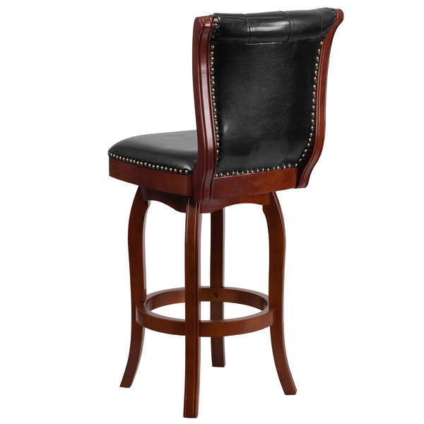 Flash Furniture TA-240130-CHY-GG Cherry Wood Bar Height Button Tufted Back Stool with Black Leather Swivel Seat Best deal ✨ Flash Furniture TA-240130-CHY-GG Cherry Wood Bar Height Button Tufted Back Stool With Black Leather Swivel Seat ???? -Lancaster Shop unnamed file 1987