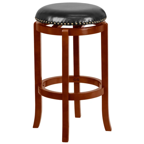 Best Pirce ๐ Flash Furniture TA-68929-LC-GG Light Cherry Bar Height Stool With Black Leather Swivel Seat โ