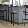 Best deal ???? LT&S Boomerang Series Lancaster Table & Seating Boomerang Bar Height Black ???? Coat Chair With Dark Brown Vinyl Seat And Back ⌛