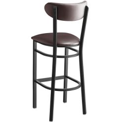 Best deal ???? LT&S Boomerang Series Lancaster Table & Seating Boomerang Bar Height Black ???? Coat Chair With Dark Brown Vinyl Seat And Back ⌛ -Lancaster Shop unnamed file 202