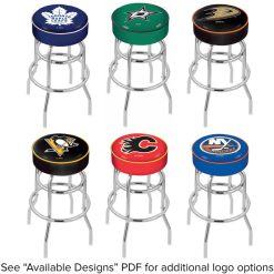 New ???? Holland Bar Stool NHL Logo Double Ring Swivel Bar Stool With 4" Padded Seat ???? 3 New ???? Holland Bar Stool NHL Logo Double Ring Swivel Bar Stool With 4" Padded Seat ???? -Lancaster Shop unnamed file 2032