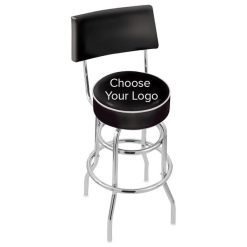 Best Pirce ???? Holland Bar Stool NHL Logo Double Ring Swivel Stool With Padded Back And Seat ????