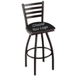 Cheap 🎁 Holland Bar Stool NHL Logo Swivel Stool With Ladder Back And Padded Seat 👍