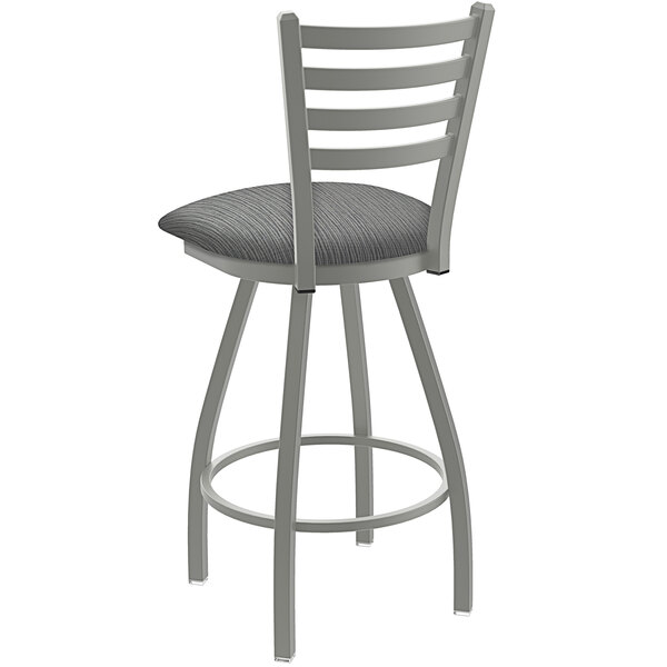 Wholesale ???? Holland Bar Stool XL 410 Jackie 30" Ladderback Swivel Bar Stool With Anodized Nickel Finish And Graph Alpine Seat ???? 4 Wholesale ???? Holland Bar Stool XL 410 Jackie 30" Ladderback Swivel Bar Stool With Anodized Nickel Finish And Graph Alpine Seat ???? - Image 2