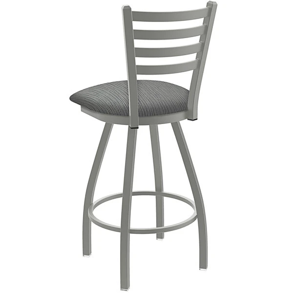 Wholesale 😀 Holland Bar Stool XL 410 Jackie 30" Ladderback Swivel Bar Stool With Anodized Nickel Finish And Graph Alpine Seat 🥰 - Image 2