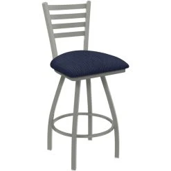 Best deal 🔔 Holland Bar Stool XL 410 Jackie 30" Ladderback Swivel Bar Stool With Anodized Nickel Finish And Graph Anchor Seat 🎁