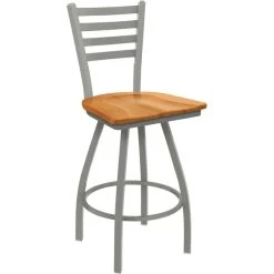 Best reviews of โจ Holland Bar Stool XL 410 Jackie 30" Ladderback Swivel Bar Stool With Anodized Nickel Finish And Medium Maple Seat ๐